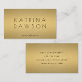 Carte De Visite Or métallique chic (Devant / Derrière)