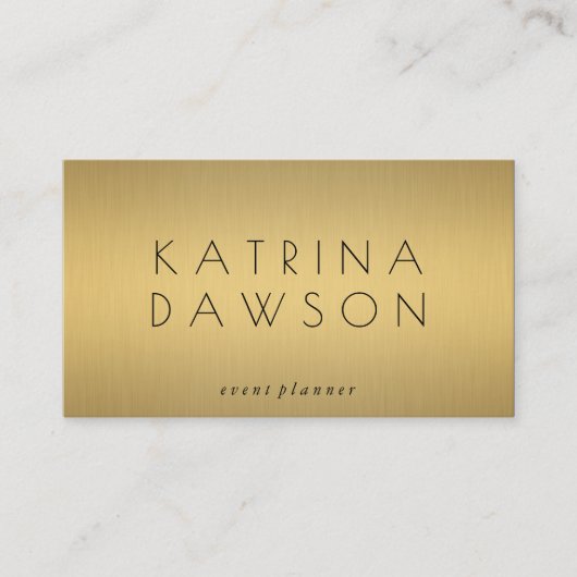 Carte De Visite Or métallique chic (Devant)