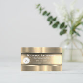 Carte De Visite Or métallique | Construction du marteau de scie (Debout devant)