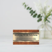 Carte De Visite Or métallique | Cuir Brown (Debout devant)