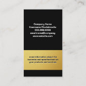 Carte De Visite Or métallique | Cuir lisse (Dos)