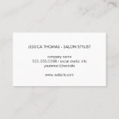 Carte De Visite Or métallique et argent brossé / Monogramme (Dos)