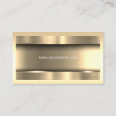 Carte De Visite Or métallique et frontière (Dos)