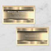 Carte De Visite Or métallique et frontière (Devant / Derrière)