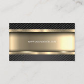 Carte De Visite Or métallique | Fibre de carbone (Dos)