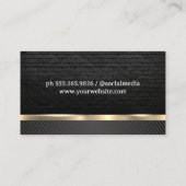 Carte De Visite Or métallique | Fibre de carbone noire | Brick (Dos)