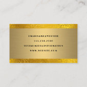 Carte De Visite Or métallique | Golden Confetti Foil (Dos)