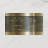 Carte De Visite Or métallique gravé à l'eau-forte moderne (Dos)