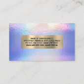 Carte De Visite Or métallique | Holographique Pastel Foil (Dos)