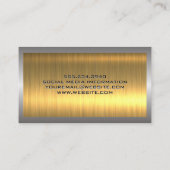 Carte De Visite Or métallique | Icônes de nettoyage de la maison (Dos)