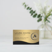 Carte De Visite Or métallique | Law Gavel (Debout devant)