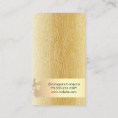 Carte De Visite Or métallique | Lignes de style naturel (Dos)