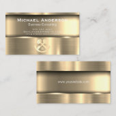 Carte De Visite Or métallique | Logo Clés de l'immobilier (Devant / Derrière)