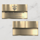 Carte De Visite Or métallique | Logo du constructeur (Devant / Derrière)