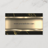 Carte De Visite Or métallique | Marbre noir (Dos)