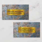 Carte De Visite Or métallique | Métal rouillé (Devant / Derrière)