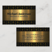 Carte De Visite Or métallique | MOTIF ANCRE (Devant / Derrière)