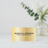 Carte De Visite Or métallique | Motif géométrique (Debout devant)