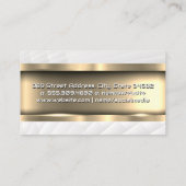 Carte De Visite Or métallique | Panneaux blancs (Dos)