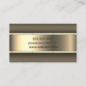 Carte De Visite Or métallique | Rivets | Métal (Dos)