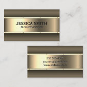 Carte De Visite Or métallique | Rivets | Métal (Devant / Derrière)