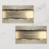 Carte De Visite Or métallique | Scintille (Devant / Derrière)