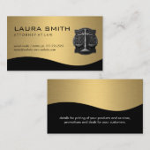 Carte De Visite Or métallique | Symbole juridique (Devant / Derrière)