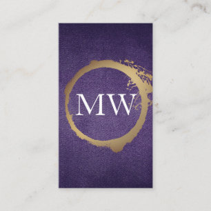 Carte De Visite Or métallique   Texture de tissu pourpre