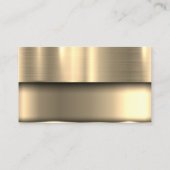 Carte De Visite Or métallique | Véhicule de construction (Dos)