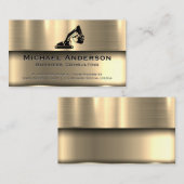 Carte De Visite Or métallique | Véhicule de construction (Devant / Derrière)