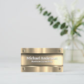 Carte De Visite Or métallique | Vis métalliques (Debout devant)