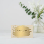 Carte De Visite Or Métallisé Faux Élégant (Debout devant)