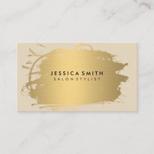 Carte De Visite Or Métallisé Faux Élégant (Devant)