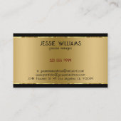 Carte De Visite Or Métallurgique Simple Et Moderne Et Noir (Dos)