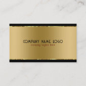 Carte De Visite Or Métallurgique Simple Et Moderne Et Noir (Devant)