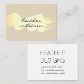 Carte De Visite Or moderne brossé (Devant / Derrière)