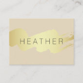 Carte De Visite Or moderne brossé (Devant)
