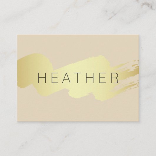 Carte De Visite Or moderne brossé (Devant)