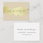 Carte De Visite Or moderne brossé (Devant / Derrière)