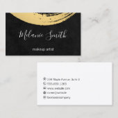 Carte De Visite Or moderne brossé (Devant / Derrière)