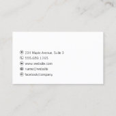 Carte De Visite Or moderne brossé (Dos)