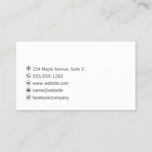 Carte De Visite Or moderne brossé (Dos)