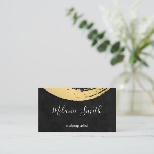 Carte De Visite Or moderne brossé (Debout devant)