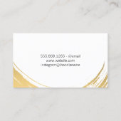 Carte De Visite Or moderne brossé / Bleu (Dos)