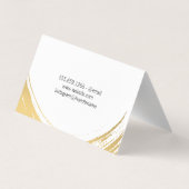 Carte De Visite Or moderne brossé / Bleu (Dos)