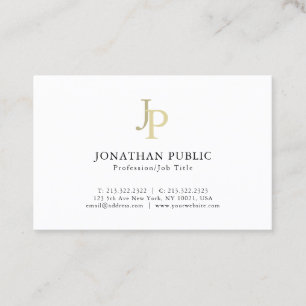 Carte De Visite Or moderne élégant de modèle décoré d'un