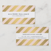 Carte De Visite Or moderne et bracelet diagonale (Devant / Derrière)