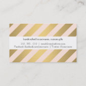 Carte De Visite Or moderne et bracelet diagonale (Dos)