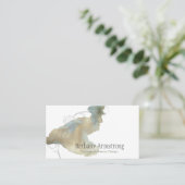 Carte De Visite Or moderne et jasmin Turquoise à main (Debout devant)