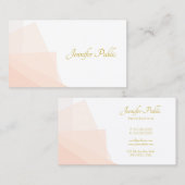 Carte De Visite Or moderne manuscrit Nom de script élégant tendanc (Devant / Derrière)